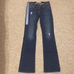 Abercrombie kids 12 darkwash ripped bootcut jean